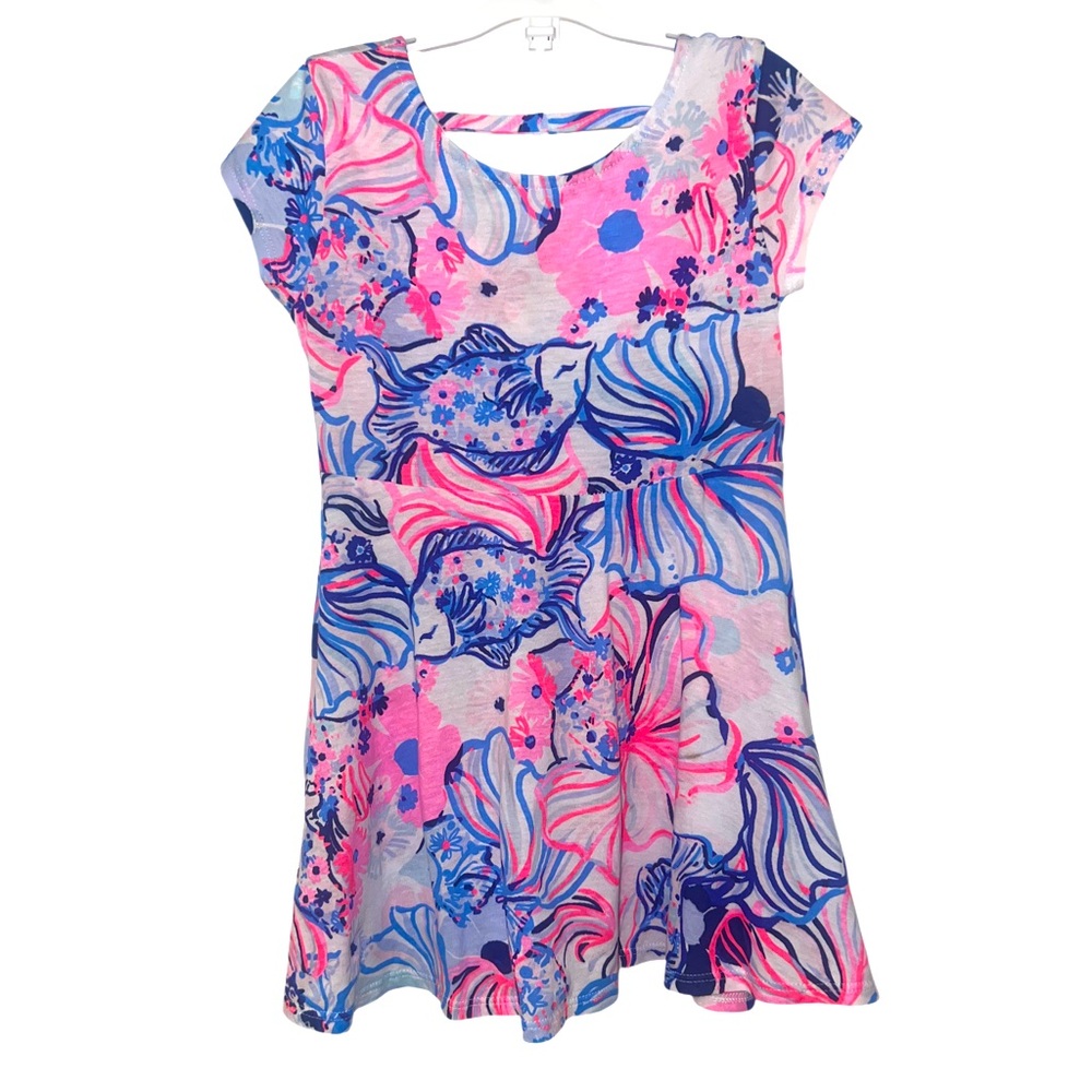 Lilly Pulitzer Girls Alina Pink and Blue Sundress